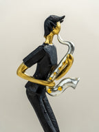 Modern Saxophonist Abstract Sculpture - The Golden Theory