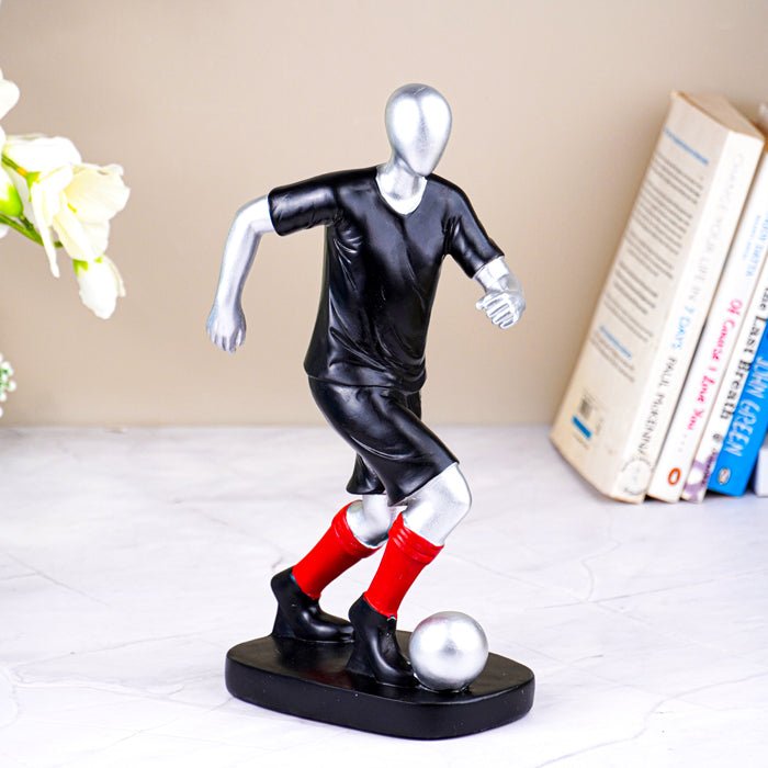 Modern Soccer Player Sculpture - The Golden Theory