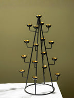 Modern Tree-Form Brass Candle Holder - The Golden Theory