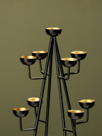 Modern Tree-Form Brass Candle Holder - The Golden Theory