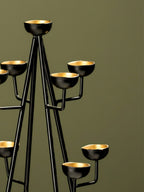 Modern Tree-Form Brass Candle Holder - The Golden Theory