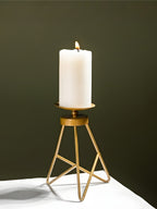 Modern Tripod Brass Candle Holder - The Golden Theory