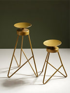 Modern Tripod Brass Candle Holder - The Golden Theory
