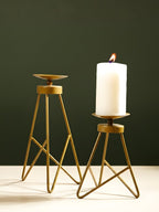 Modern Tripod Brass Candle Holder - The Golden Theory