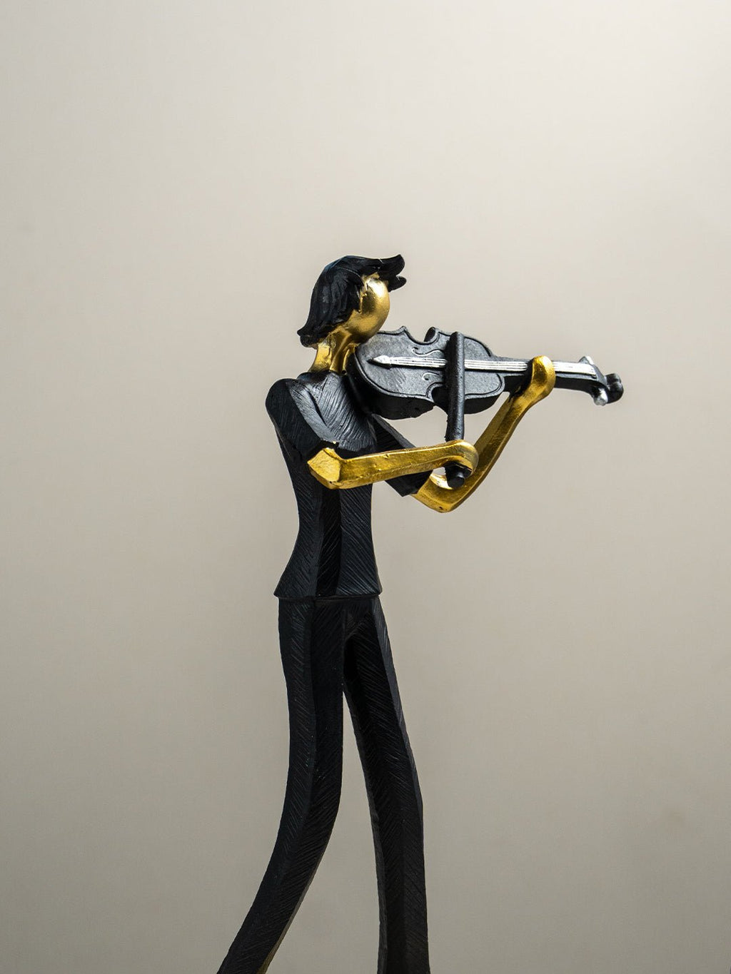Modern Violinist Abstract Sculpture - The Golden Theory