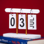 Modern White Perpetual Calendar - Desk Decor with Gold Accent Poles - The Golden Theory
