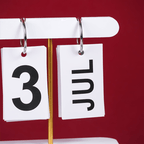Modern White Perpetual Calendar - Desk Decor with Gold Accent Poles - The Golden Theory
