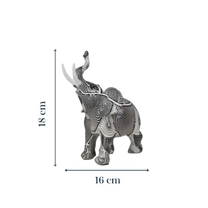 Monochrome Elephant Figurine - The Golden Theory
