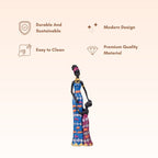 Mother and Child Sculpture with Vibrant Tribal Patterns - The Golden Theory