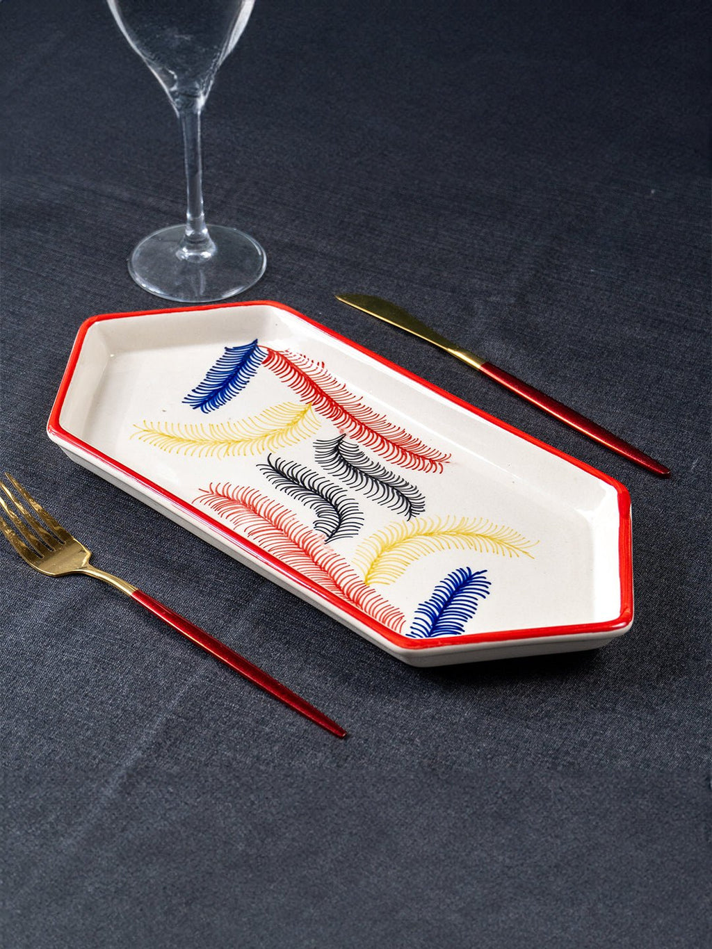 Multicolor Ceramic Dinner Set - Set of 19 - The Golden Theory