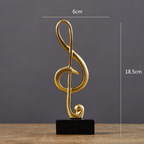 Musical Note Design Clef Sculpture - The Golden Theory