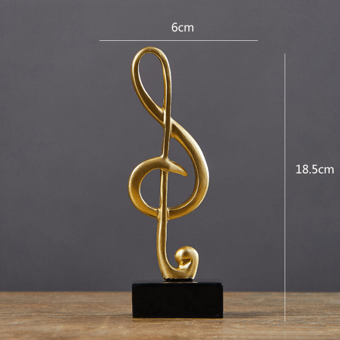 Musical Note Design Clef Sculpture - The Golden Theory