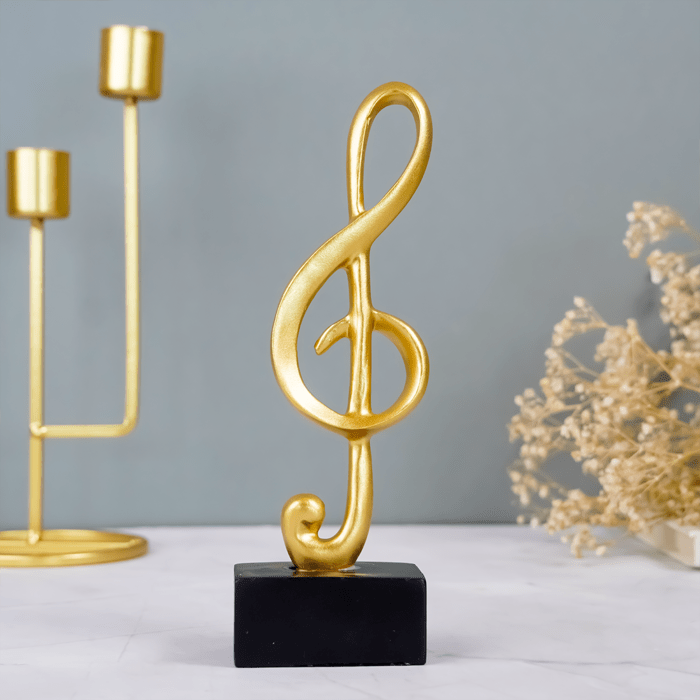 Musical Note Design Clef Sculpture - The Golden Theory