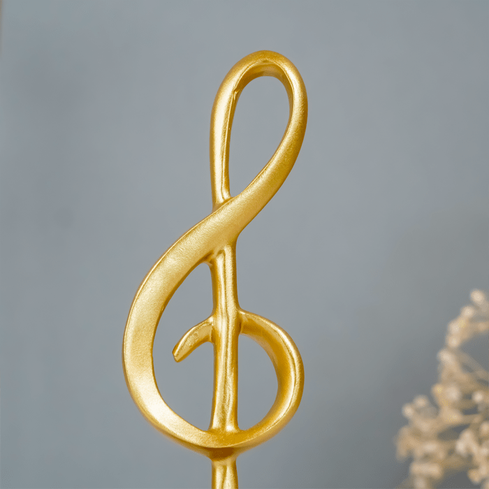 Musical Note Design Clef Sculpture - The Golden Theory