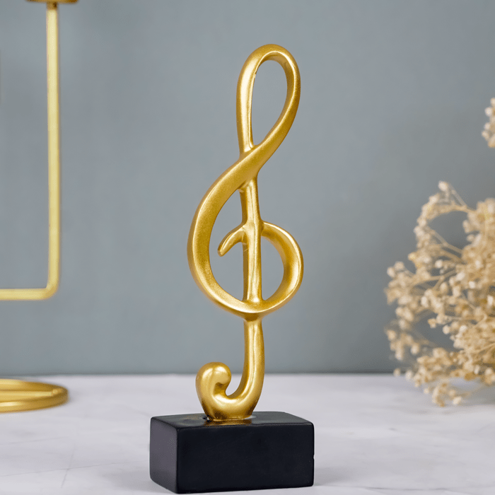 Musical Note Design Clef Sculpture - The Golden Theory