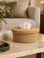 Natural Jute Tissue Box with Soft-Lid Top - The Golden Theory