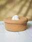 Natural Jute Tissue Box with Soft-Lid Top - The Golden Theory