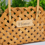 Natural Woven Flower Basket - Unique Double Handle Design - The Golden Theory