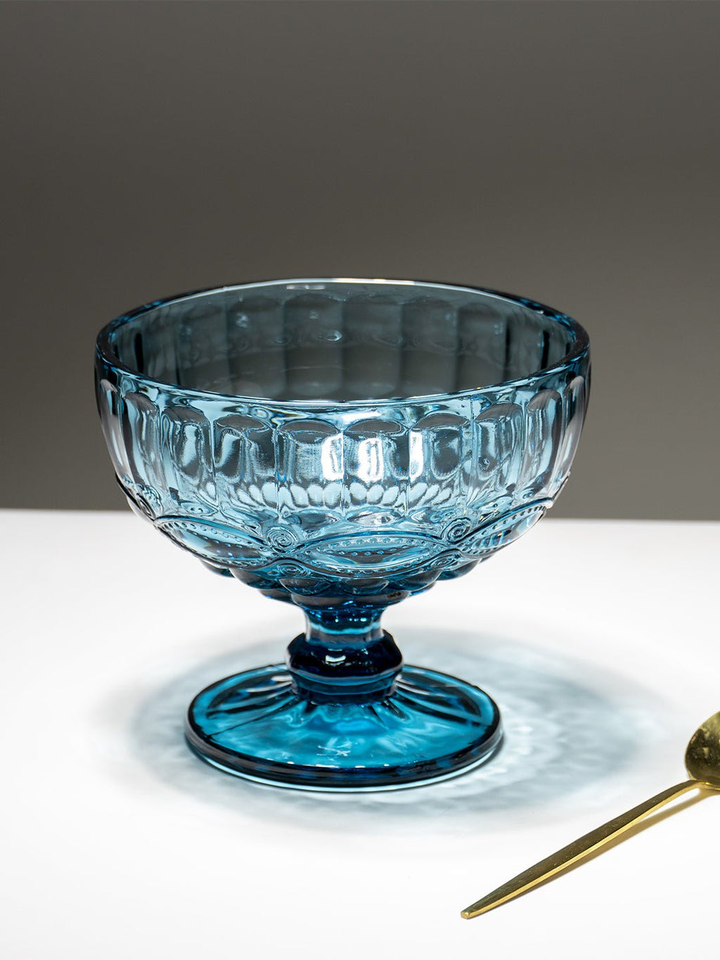 Ocean-Blue Embossed Dessert Cups - Set of 6 - The Golden Theory