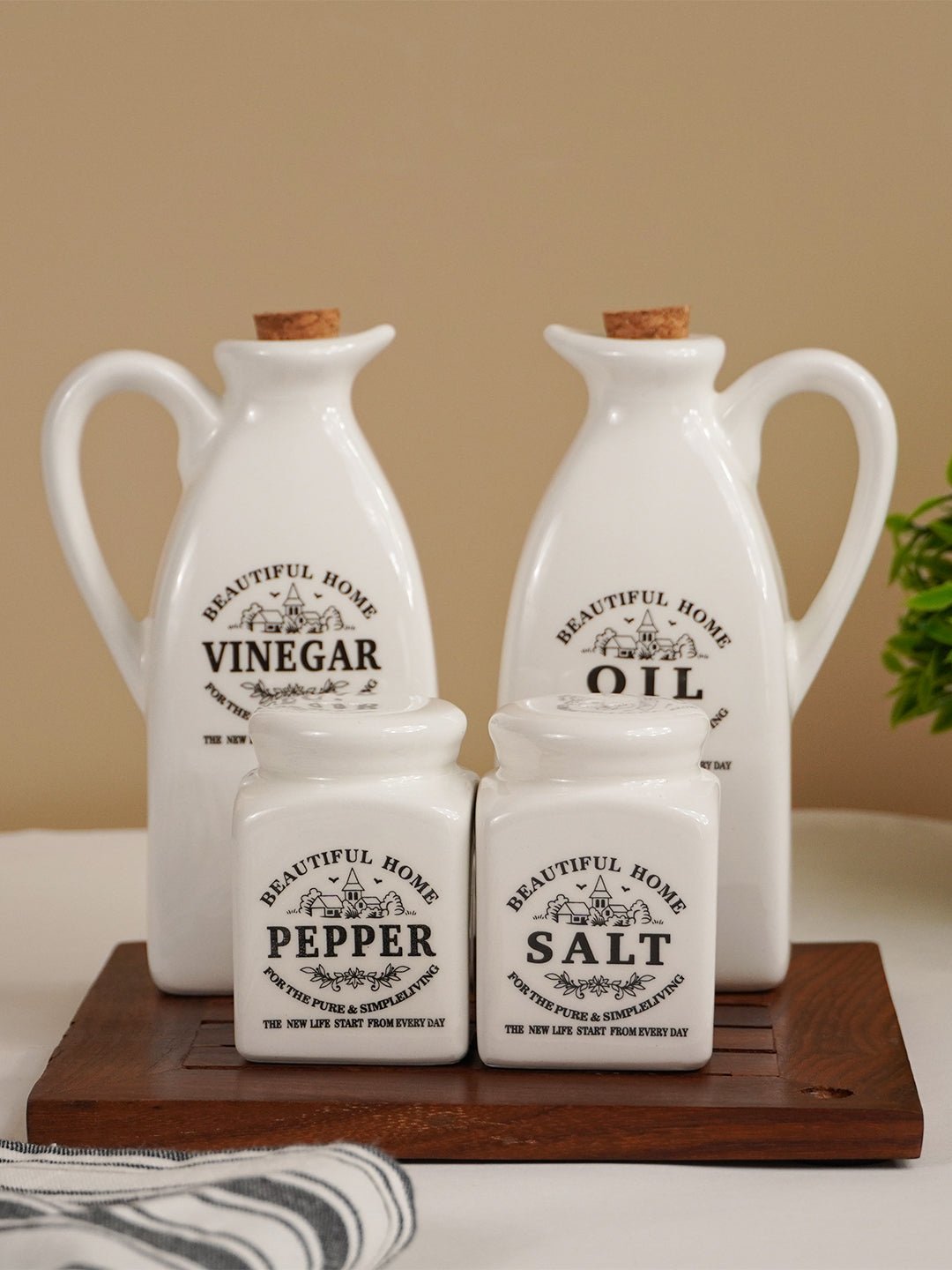 Oil and Vinegar Cruet Dressing Set of 4 - The Golden Theory