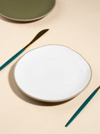 Olive Green & Beige Mix Ceramic Dinner Set of 23 - The Golden Theory