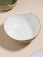 Olive Green & Beige Mix Ceramic Dinner Set of 23 - The Golden Theory