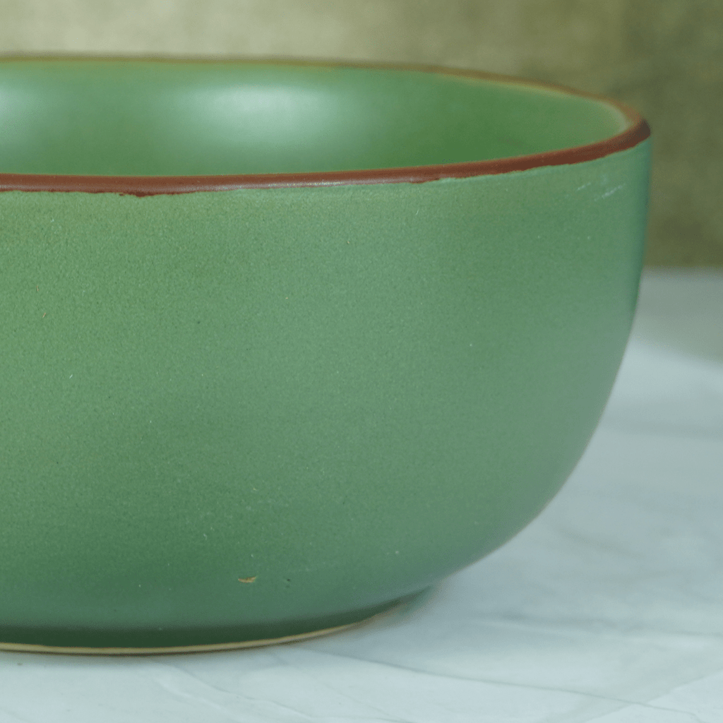 Olive Green Ceramic Essential Serving Bowl - The Golden Theory
