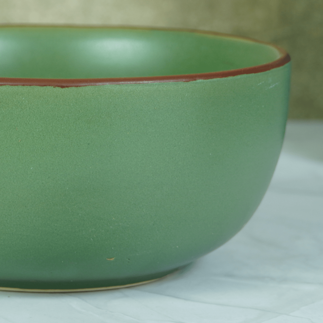 Olive Green Ceramic Essential Serving Bowl - The Golden Theory