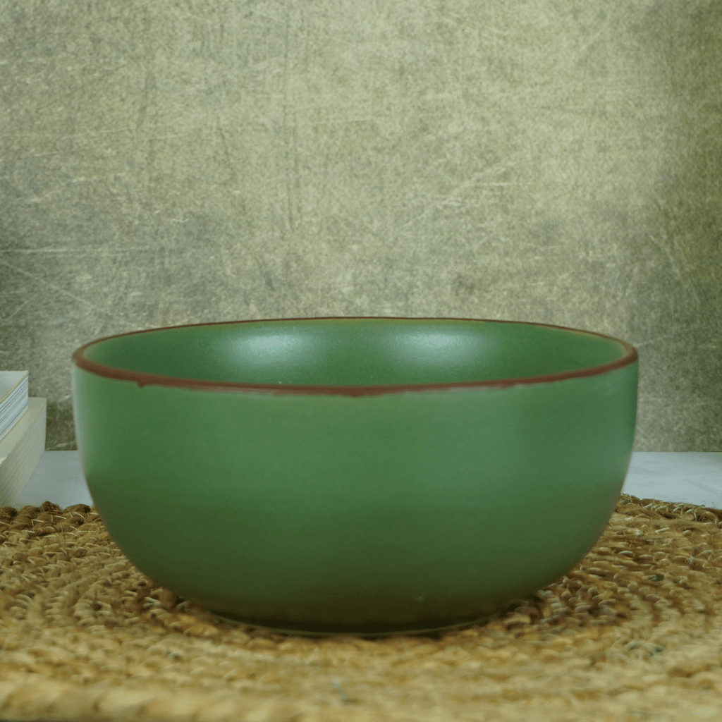 Olive Green Ceramic Essential Serving Bowl - The Golden Theory