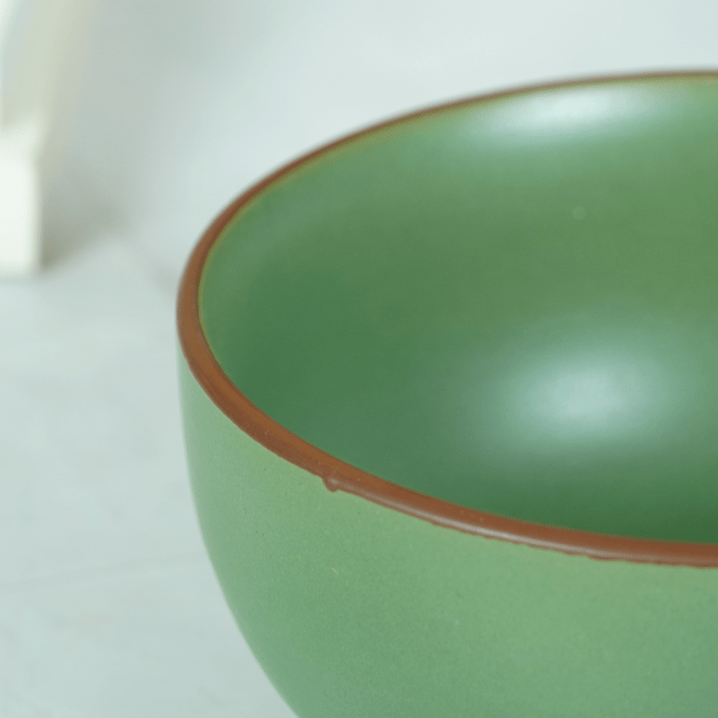 Olive Green Ceramic Essential Serving Bowl - The Golden Theory