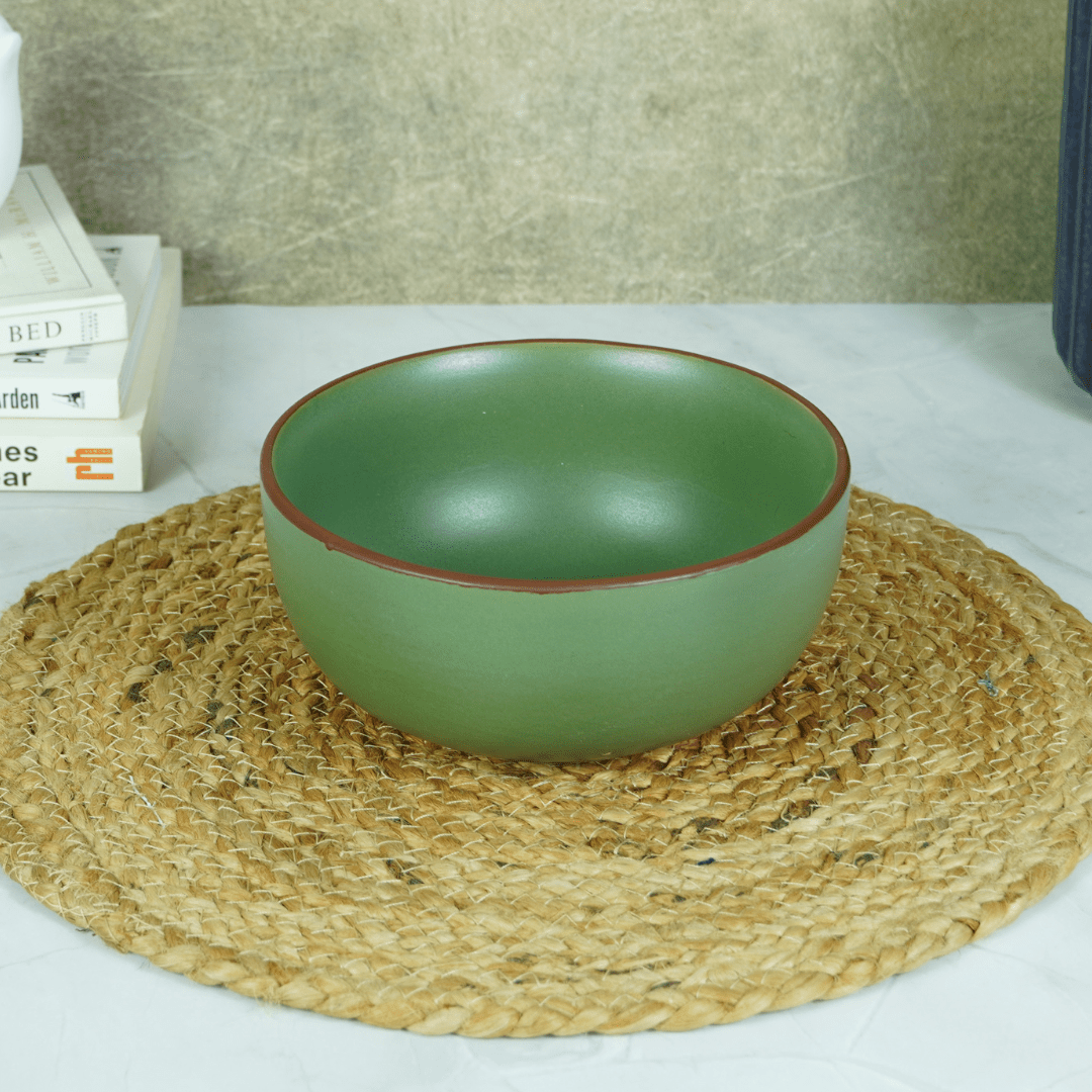 Olive Green Ceramic Essential Serving Bowl - The Golden Theory