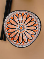 Orange & Black Ember Square Ceramic Bowls Set of 3 - The Golden Theory