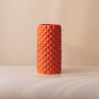 Orange Ceramic Cylindrical Shaped Flower Vase - The Golden Theory