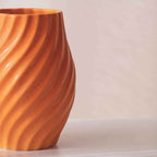 Orange Ceramic Flower Vase