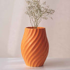 Orange Ceramic Flower Vase