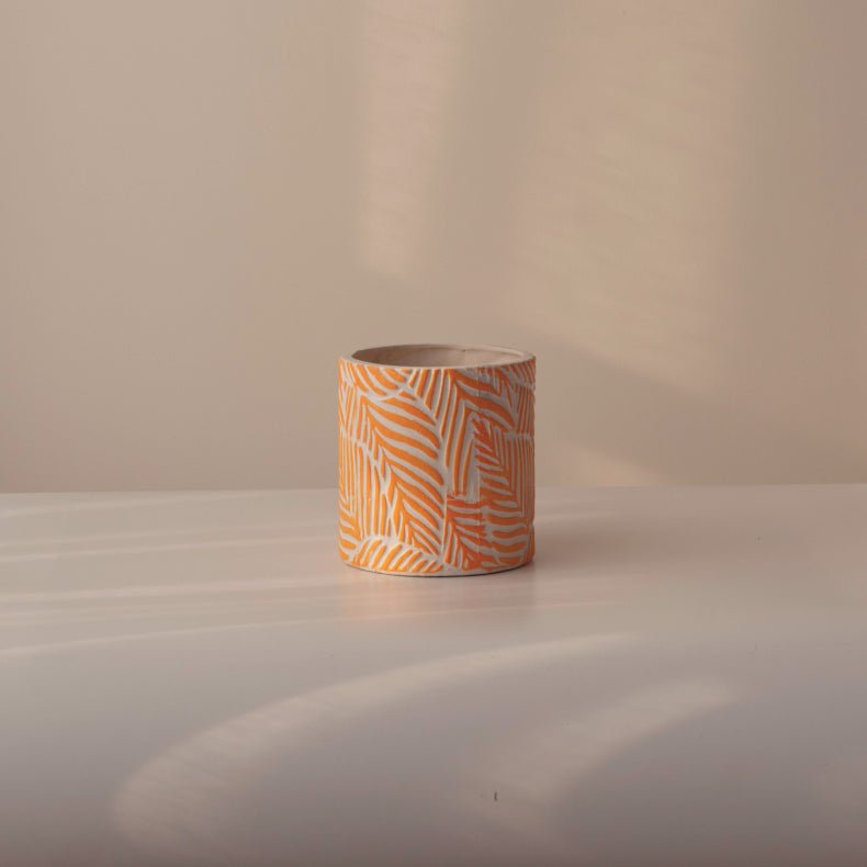 Orange Ceramic Leaf Planter - The Golden Theory