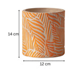 Orange Ceramic Leaf Planter - The Golden Theory