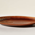 Orange Ceramic Oval Shaped Platter - The Golden Theory
