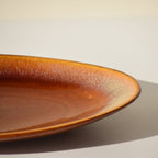 Orange Ceramic Oval Shaped Platter - The Golden Theory