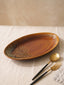 Orange Ceramic Oval Shaped Platter - The Golden Theory