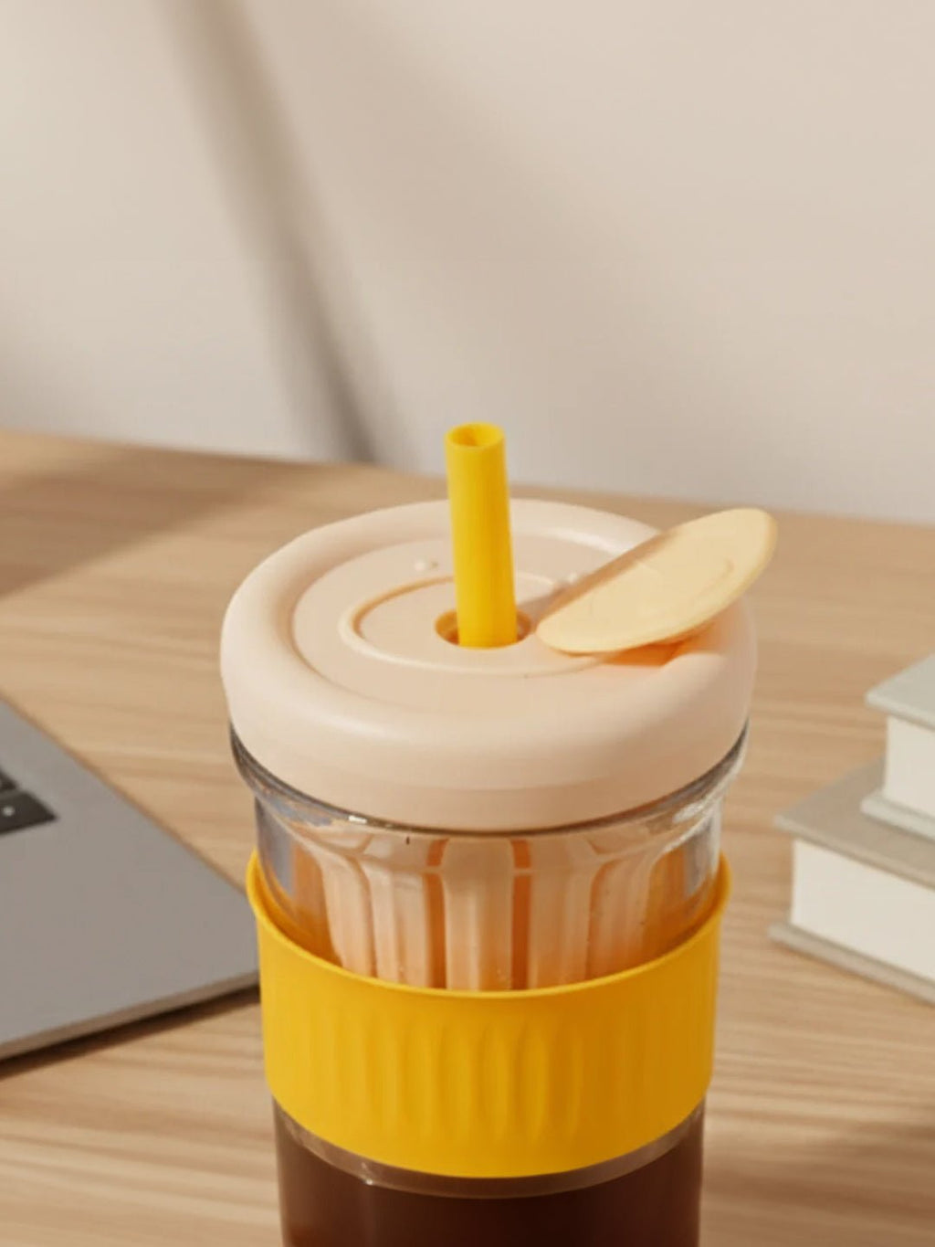 Orange Silicone Grip Sipper with Infuser - The Golden Theory