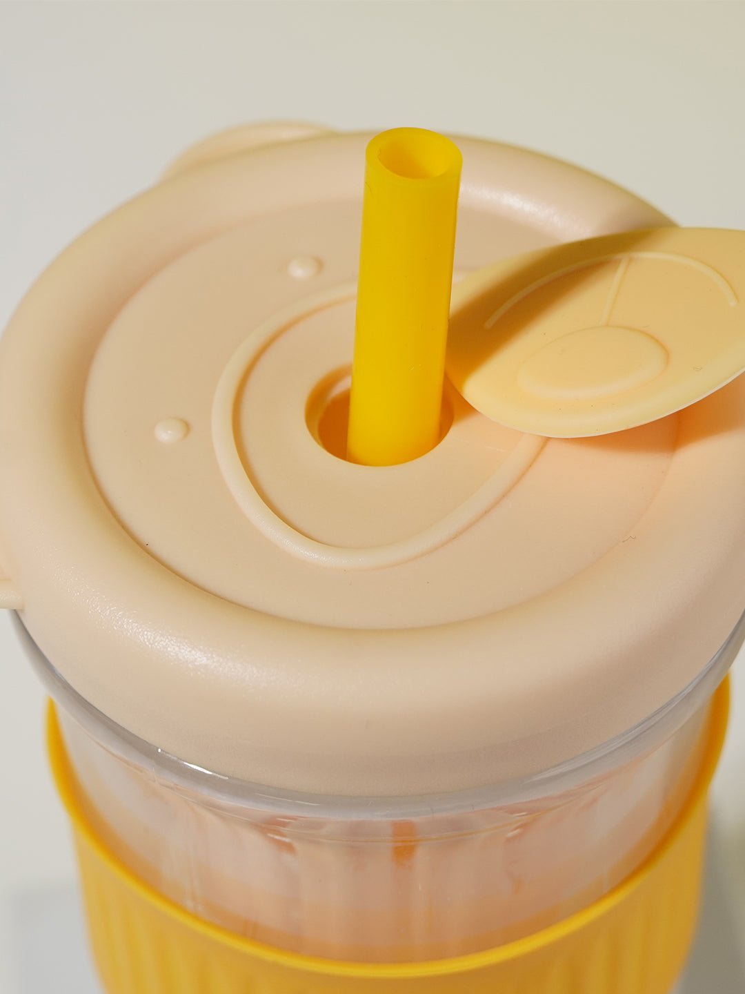 Orange Silicone Grip Sipper with Infuser - The Golden Theory