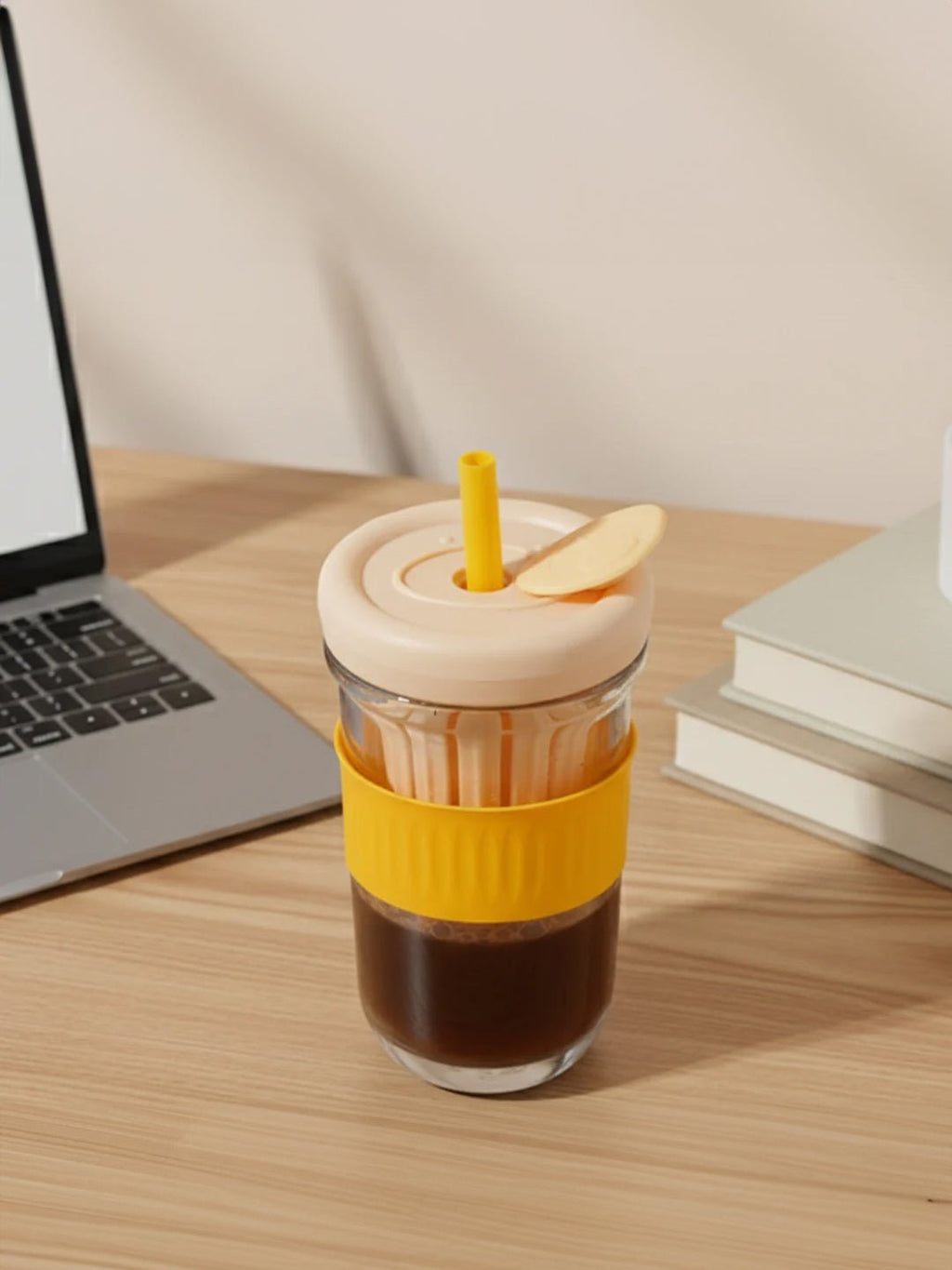 Orange Silicone Grip Sipper with Infuser - The Golden Theory