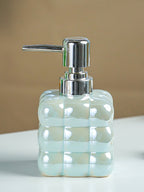 Pastel Blue Glossy Cloud-Inspired Ceramic Soap Dispenser - The Golden Theory