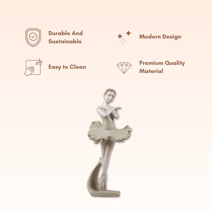 Pastel Green Standing Ballerina Figurine - The Golden Theory