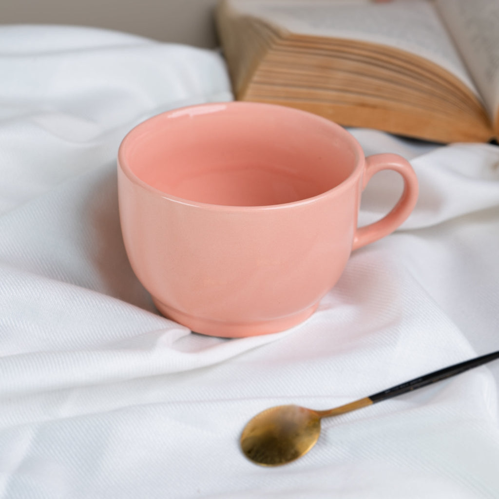Pastel Peach Teacup - The Golden Theory
