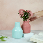 Pastel Pink Ceramic Decorative Vase - The Golden Theory