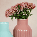 Pastel Pink Ceramic Decorative Vase - The Golden Theory