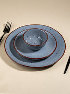 Pebble Grey Ceramic Dinner Set (Set of 18) - The Golden Theory
