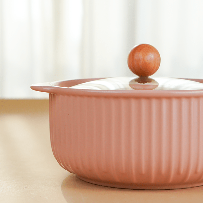 Pink Blossom Ceramic Casserole Secondary image